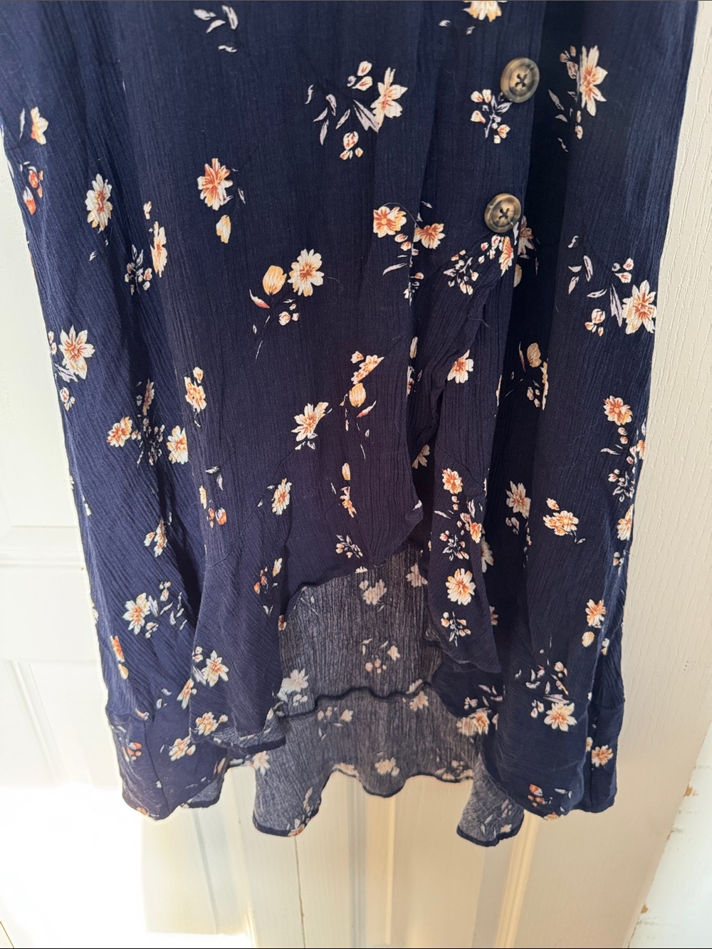 Kismet Navy Floral High-Low Wrap Dress - Picture 5 of 6